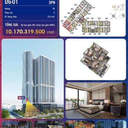 Mở bán căn hộ 3PN , căn góc cực thoáng tại dự án chung cư cao cấp Kepler Tower, giá bán đã bao gồm