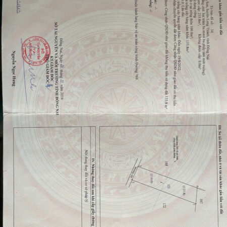 BÁN NHÀ MẶT TIỀN 769 SÂN BAY LONG THÀNH