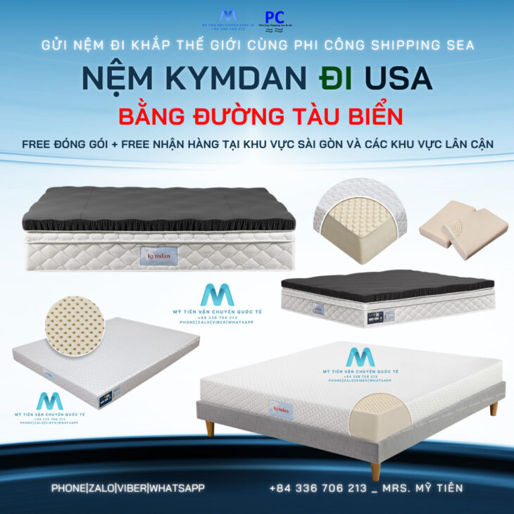 Gửi nệm đi Mỹ bằng đường tàu biển