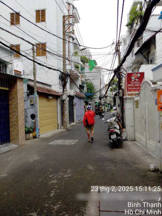 Chủ hạ 2 tỷ! 34 phòng cho thuê, Nguyễn Xí – Nơ Trang Long – DT 4.6 x 36m (170m2) – CPXD: 6 tầng –