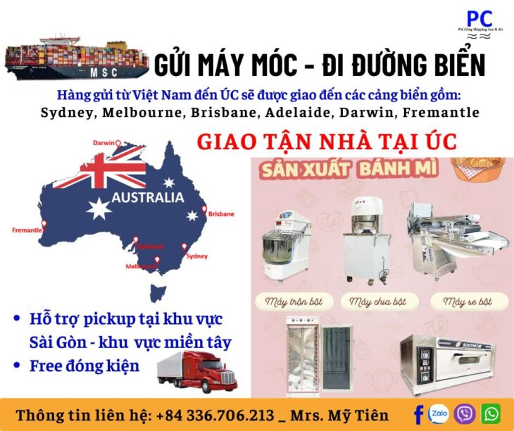 Gửi hàng cá nhân đi Úc bằng đường biển – GHÉP CONTAINER
