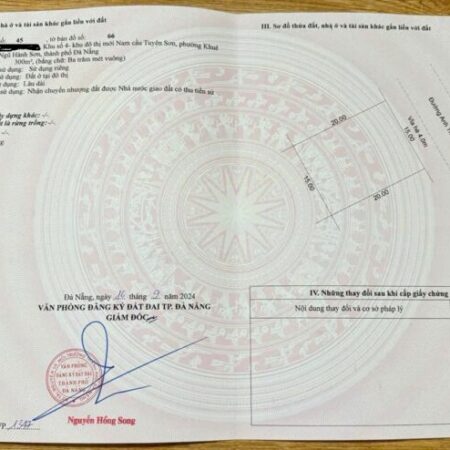 ĐÀ NẴNG – Bán đất khu Biệt thự ANH THƠ – NAM VIỆT Á DT 300m2