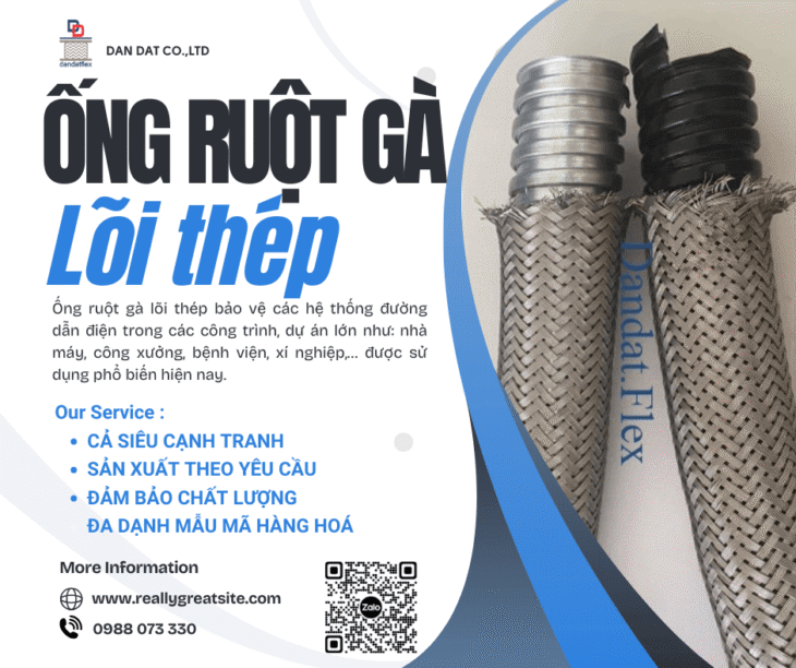 Ống Ruột Gà Chịu Nhiệt – Ống ruột gà lõi thép bọc nhựa, Ống thép luồn dây điện