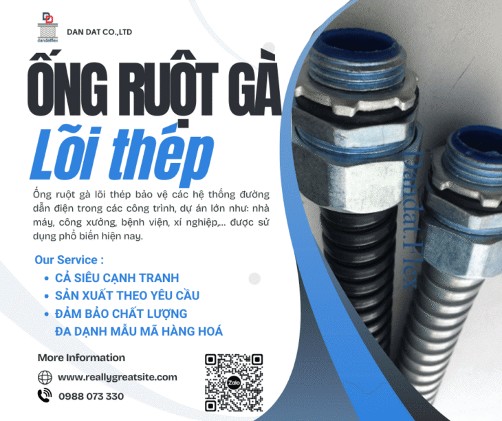 Ống Ruột Gà Chịu Nhiệt – Ống ruột gà lõi thép bọc nhựa, Ống thép luồn dây điện