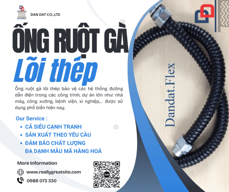 Ống Ruột Gà Chịu Nhiệt – Ống ruột gà lõi thép bọc nhựa, Ống thép luồn dây điện