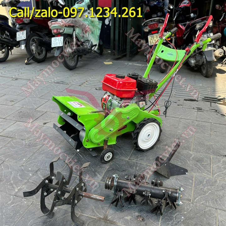 Máy xới đất, cắt sạc cỏ, lên luống chạy xăng 7Hp Kawasaki KD170 giá rẻ