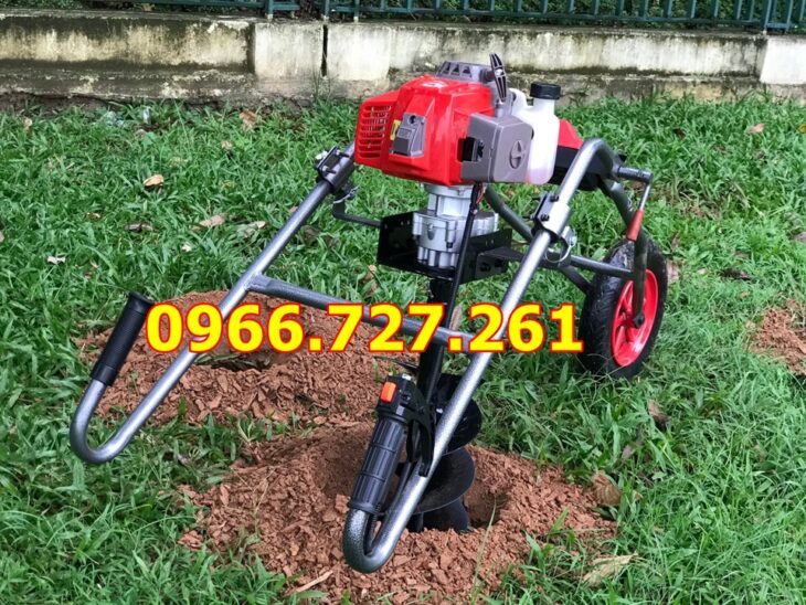 Máy khoan đất khoan lỗ trồng cây có khung xe đẩy Mitsubishi TB43 tại An Giang