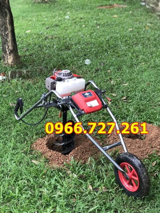Máy khoan đất khoan lỗ trồng cây có khung xe đẩy Mitsubishi TB43 tại An Giang