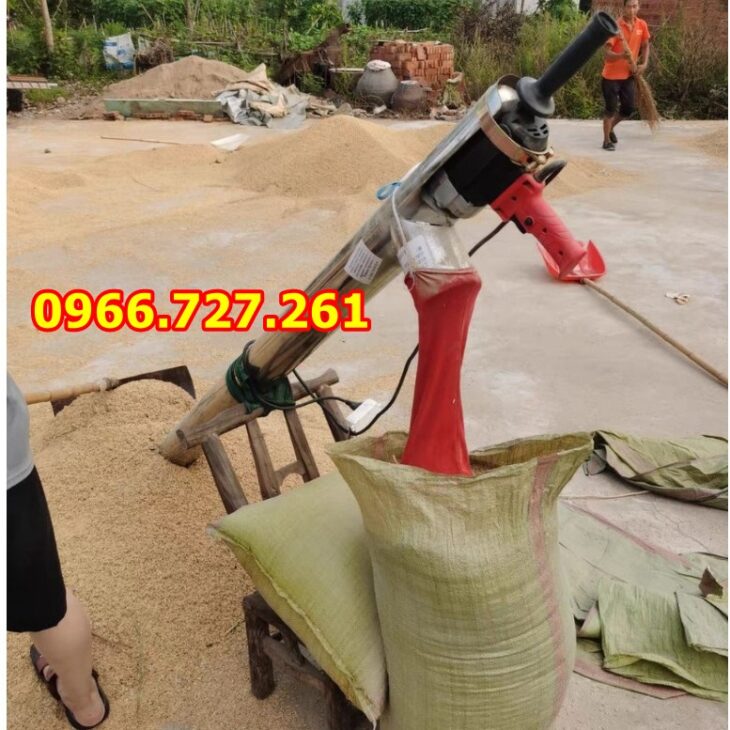 Máy hút lúa gạo cầm tay mini cần cứng 1m6