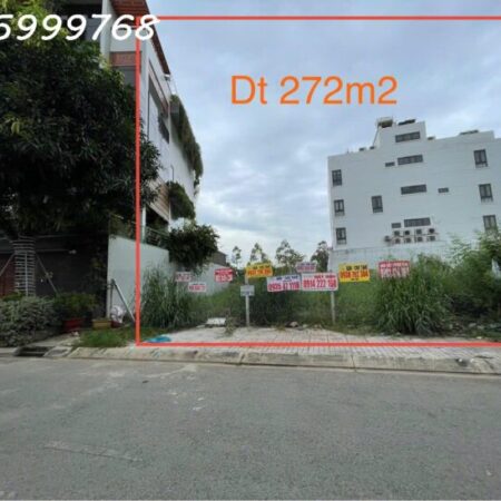 Lô Biệt Thự Bờ Sông Kdc Phú Mỹ,Q7, nhìn sang PMH, dt 272m2.Ngay công viên bờ sông thoáng mát, GPXD