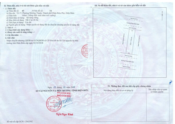 CHÍNH CHỦ BÁN NHÀ MẶT ĐƯỜNG 100m2 PHAN ĐÌNH GIÓT PHƯỜNG MƯỜNG THANH TP ĐIỆN BIÊN PHỦ TỈNH ĐIỆN BIÊN