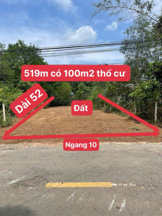 Đất mặt nhựa lớn 32m tp Bến cát DT518’9m2 ODT – đất sát sông sài gòn.