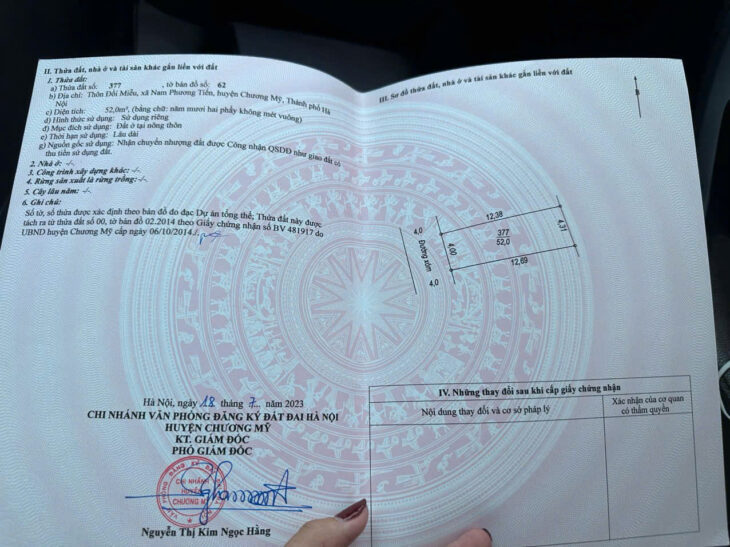 Sót 1 lô duy nhất đất 52 m full thổ cư tại Chương Mỹ – đường xe tải chạy giá chỉ hơn 1 tỉ xíu