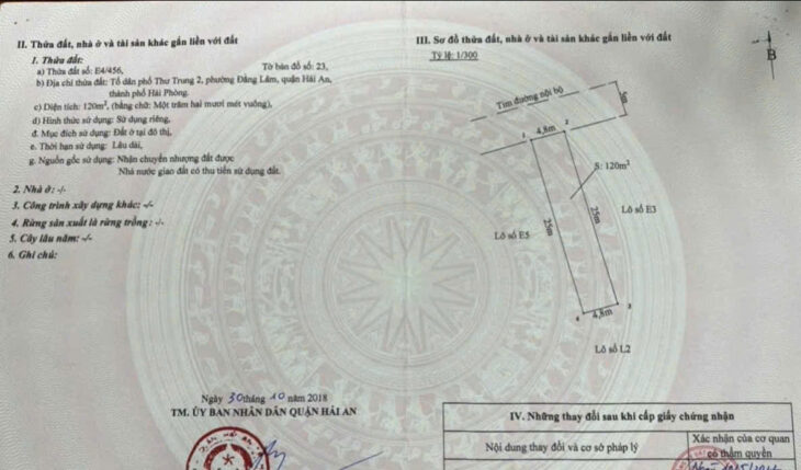 Đất phân lô 333 Văn Cao, 272m, ngang gần 10m, Giá cực rẻ 47 tr/m