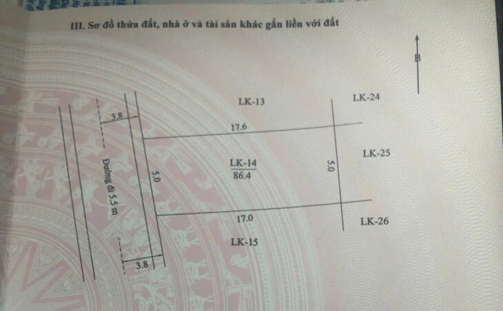 CC cần bán đất đấu giá đông sơn chương mỹ 86m