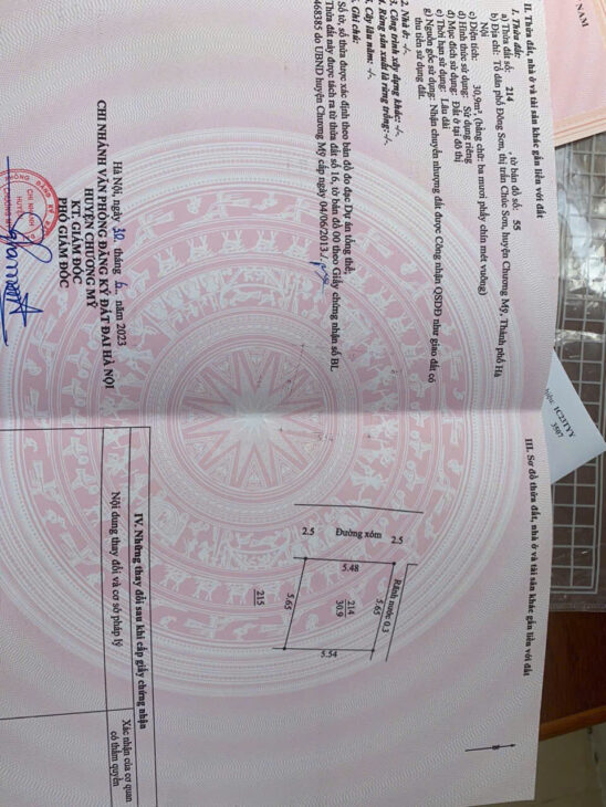 hàng nét thị trấn chúc sơn , Cm – 30,9m lô góc ô tô đỗ cửa