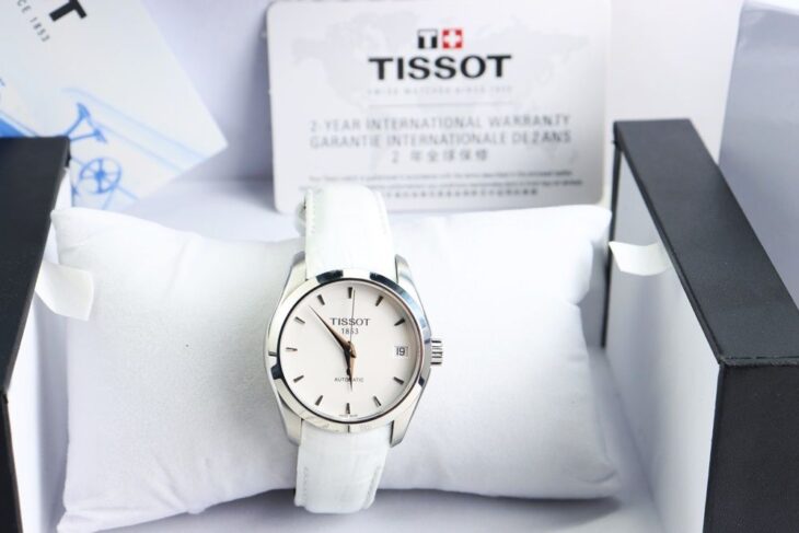 ĐH Nữ : Tissot Couturier T035.207.16.011 .00 dây da, Automatic, Size 32mm, New 99% Fullbox