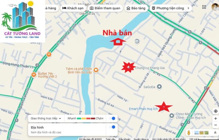 Bán nhà Mặt Tiền Kênh Tham Lương, gần Emart Phan Huy Ích. Chỉ 4.5 tỷ