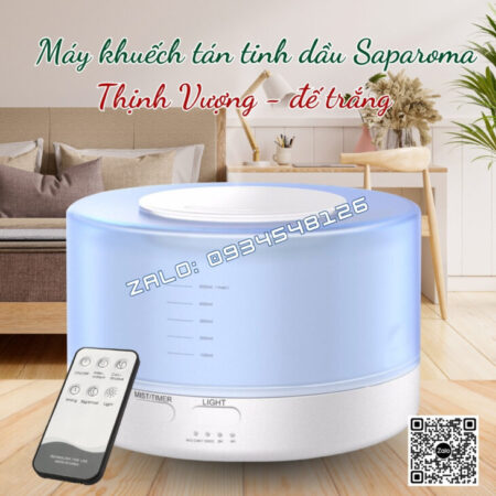 MÁY XÔNG TINH DẦU CAO CẤP SAPAROMA, PHUN SƯƠNG, THƠM PHÒNG, THƯ GIÃN, HỖ TRỢ KHỬ MÙI, XUA ĐUỔI MUỖI