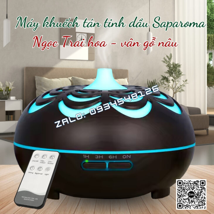 MÁY XÔNG TINH DẦU SAPAROMA 550ml, PHUN SƯƠNG BÙ ẨM, THƠM PHÒNG, HỖ TRỢ KHỬ MÙI, XUA ĐUỔI MUỖI