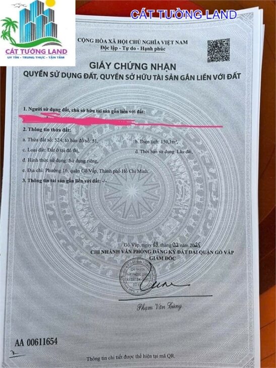 Cần bán 150m2 thổ cư tại Lê Đức Thọ, Phường 16. Giá chỉ 8.7 tỷ ( 58tr/m2)