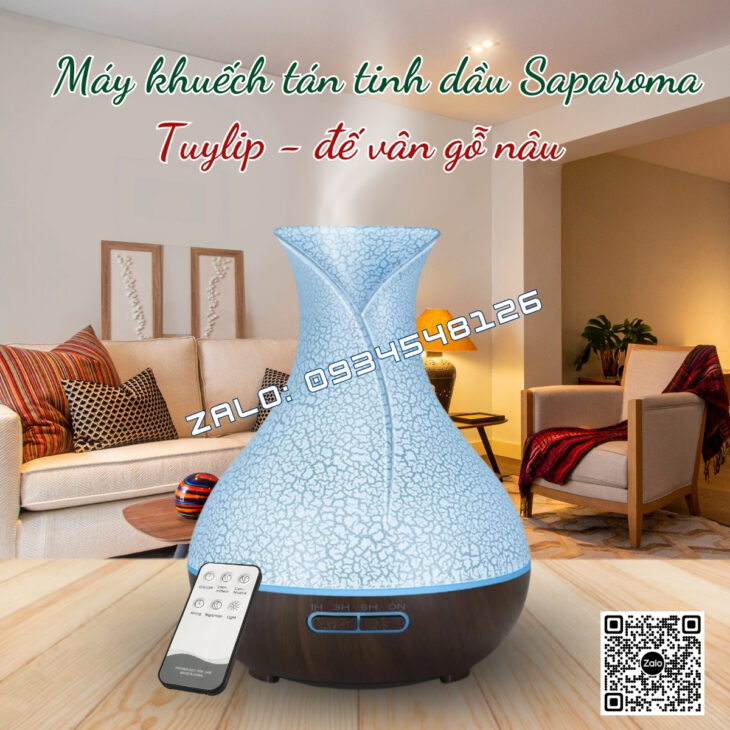 MÁY XÔNG TINH DẦU PHUN SƯƠNG SAPAROMA 550ml, THƠM PHÒNG, THƯ GIÃN, HỖ TRỢ KHỬ MÙI, XUA ĐUỔI MUỖI