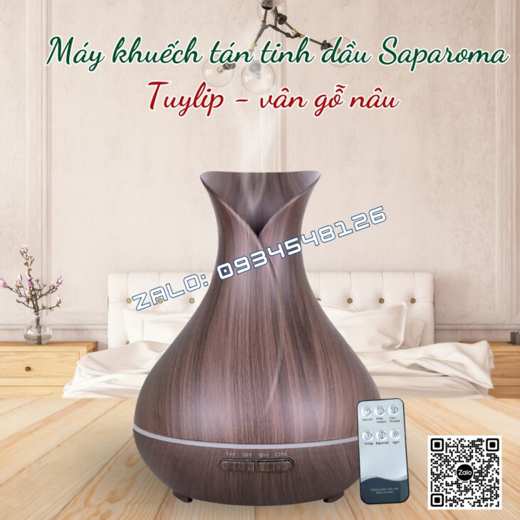 MÁY XÔNG TINH DẦU PHUN SƯƠNG SAPAROMA 550ml, THƠM PHÒNG, THƯ GIÃN, HỖ TRỢ KHỬ MÙI, XUA ĐUỔI MUỖI