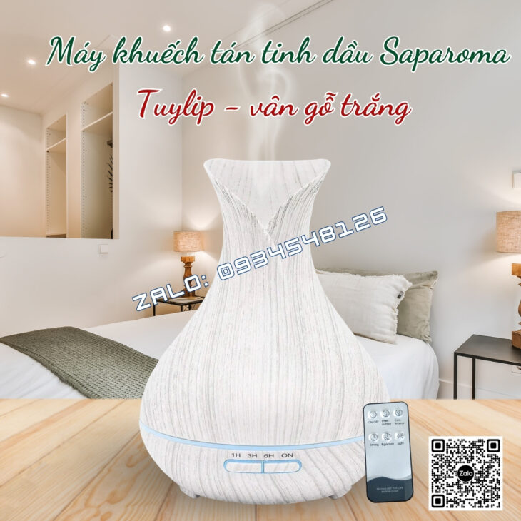 MÁY XÔNG TINH DẦU PHUN SƯƠNG SAPAROMA 550ml, THƠM PHÒNG, THƯ GIÃN, HỖ TRỢ KHỬ MÙI, XUA ĐUỔI MUỖI