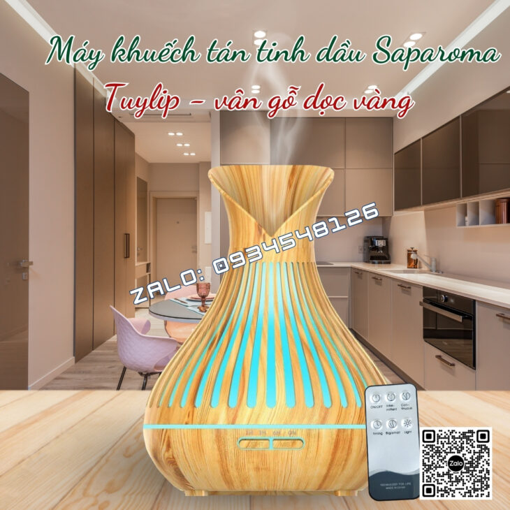 MÁY XÔNG TINH DẦU PHUN SƯƠNG SAPAROMA 550ml, THƠM PHÒNG, THƯ GIÃN, HỖ TRỢ KHỬ MÙI, XUA ĐUỔI MUỖI