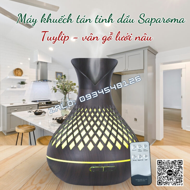MÁY XÔNG TINH DẦU PHUN SƯƠNG SAPAROMA 550ml, THƠM PHÒNG, THƯ GIÃN, HỖ TRỢ KHỬ MÙI, XUA ĐUỔI MUỖI