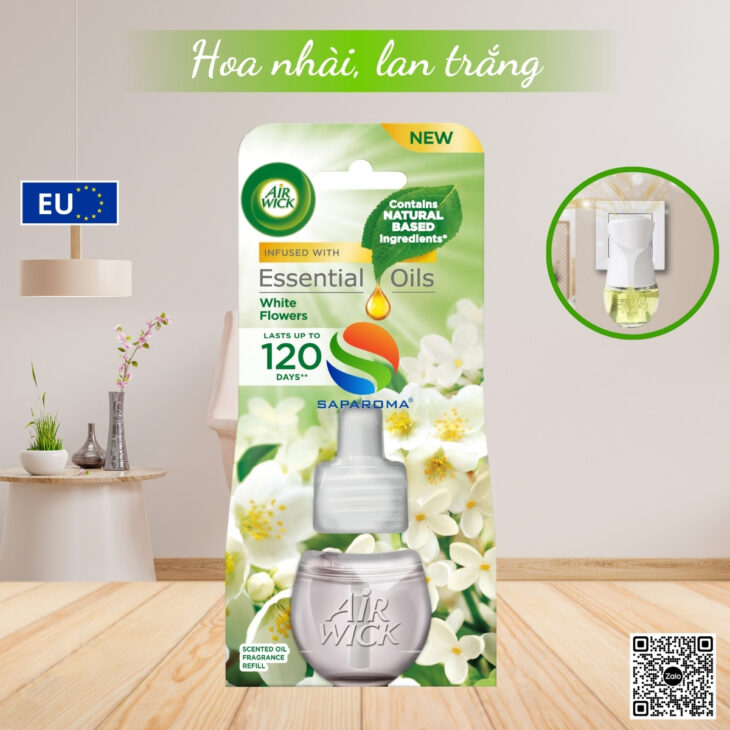 Lọ tinh dầu thiên nhiên Air Wick 19ml, thơm phòng, hỗ trợ khử mùi, thư giãn, giảm stress