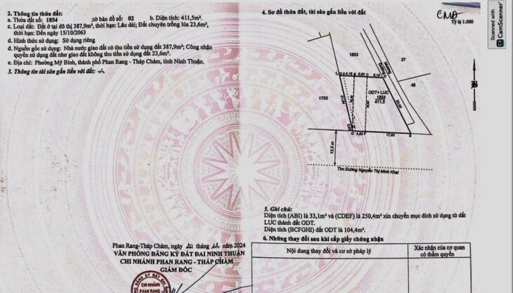 ???? Bán đất Nguyễn Thị Minh Khai 411m² – Ngay ngã tư sầm uất, cách biển 5 phút!, Phan Rang – Ninh