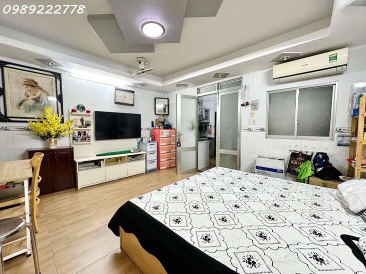 LÊ VĂN SỸ – HẺM TRẢI NHỰA 6M Ô TÔ QUAY ĐẦU – 74M2 ( 4.4×17.5 nở hậu 5m ) – 5 TẦNG – 8 CHDV MỚI –