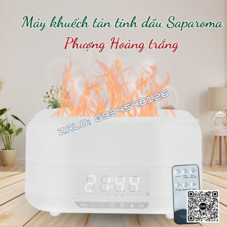 MÁY XÔNG KHUẾCH TÁN TINH DẦU SAPAROMA, HIỆU ỨNG LỬA, THƠM PHÒNG, HỖ TRỢ KHỬ MÙI, XUA ĐUỔI MUỖI