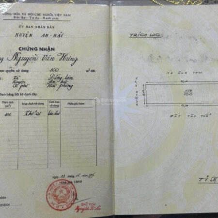 Bán lô đất100m tuyến 2 Ngô Gia Tự, Đằng Lâm , Hải An