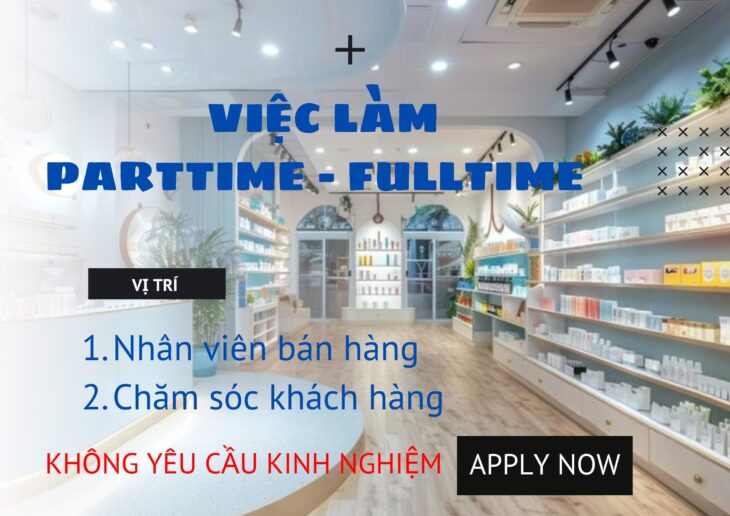 Việc Làm Thêm Bán Hàng Parttime/Fulltime Tại Store Quận Tân Bình
