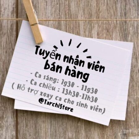 Việc làm thêm bán hàng Parttime tại Tarchi Store Quận 10 TPHCM Việc làm thêm bán hàng Parttime tại Tarchi Store Quận 10 TPHCM