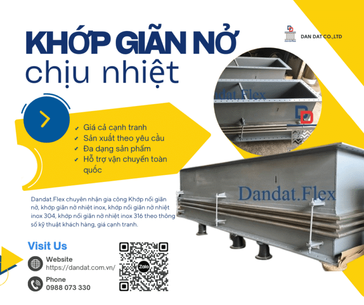 Khớp Giãn Nở Inox Nối Bích – Khớp nối giãn nở nhiệt inox, Khớp giãn nở inox