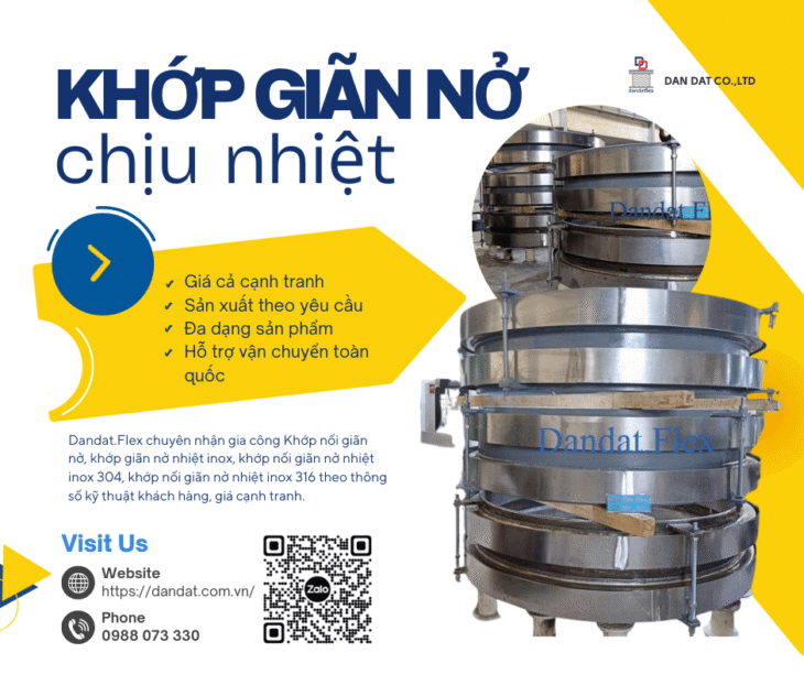 Khớp Giãn Nở Inox Nối Bích – Khớp nối giãn nở nhiệt inox, Khớp giãn nở inox
