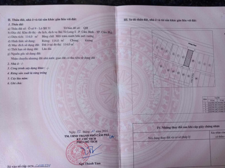 BÁN ĐẤT –KHU ĐÔ THỊ BÁI TỬ LONG 1, TP CẨM PHẢ, QUẢNG NINH -Mrs Thoan – 0917 874 368