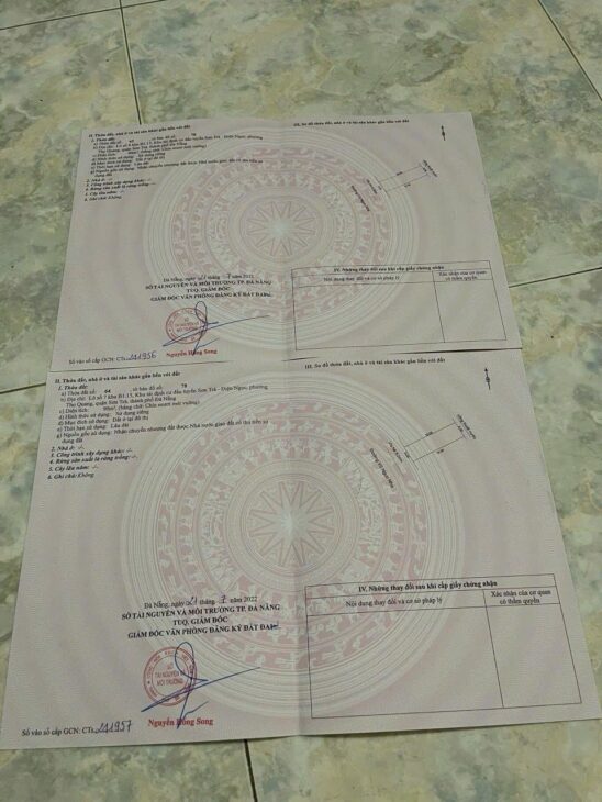 CẶP MẶT TIỀN VŨ NGỌC NHẠ – SƠN TRÀ, ĐÀ NẴNG 180M2 TRỤC ĐƯỜNG SÁT BIỂN