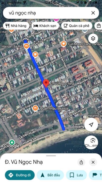 CẶP MẶT TIỀN VŨ NGỌC NHẠ – SƠN TRÀ, ĐÀ NẴNG 180M2 TRỤC ĐƯỜNG SÁT BIỂN