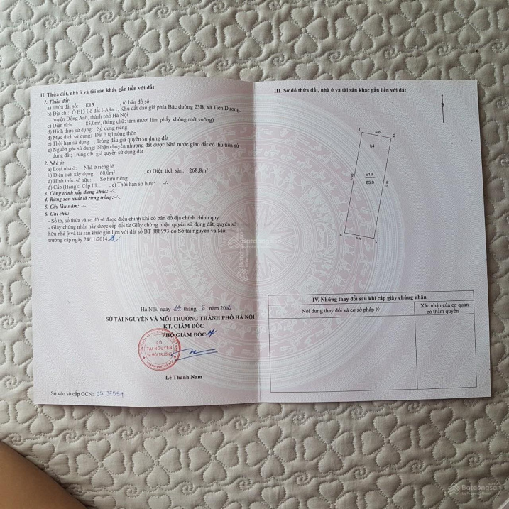 Bán liền kề biệt thự khu đô thị Cổ Dương Đông Anh giá tốt nhất thị trường