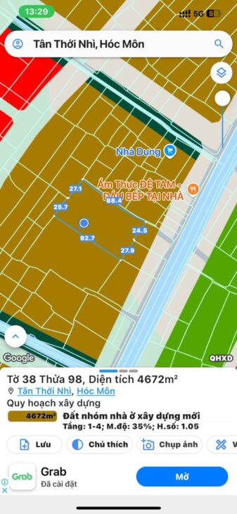 Cần Bán QSDĐ 4700m2 Đất MT Kênh An Hạ, Tân Thới Nhì Hóc Môn – 27 Tỷ