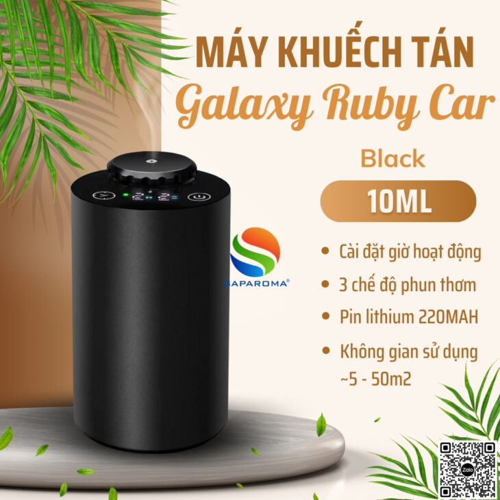 Máy khuếch tán tinh dầu SAPAROMA GALAXY CAR, pin tích điện, hỗ trợ khử mùi, thơm xe, thơm phòng