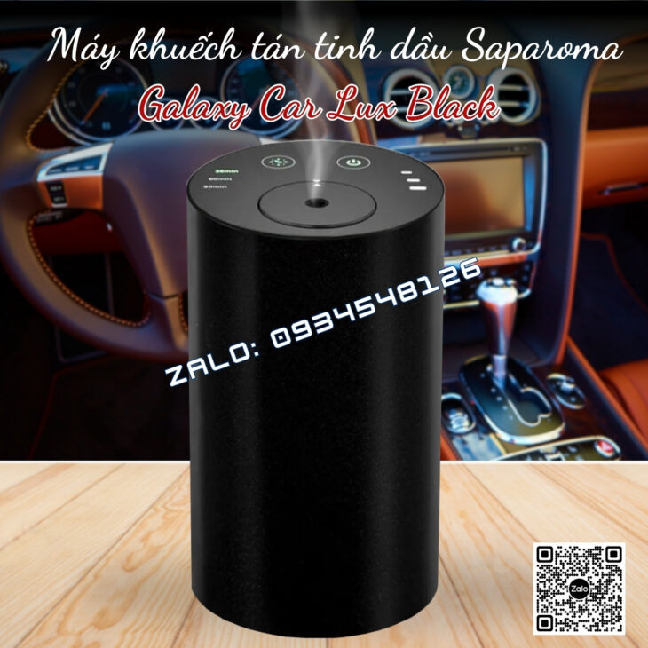 MÁY TẠO HƯƠNG THƠM SAPAROMA GALAXY CAR, PIN TÍCH ĐIỆN, KHUẾCH TÁN TINH DẦU TRỰC TIẾP, KHỬ MÙI Ô TÔ