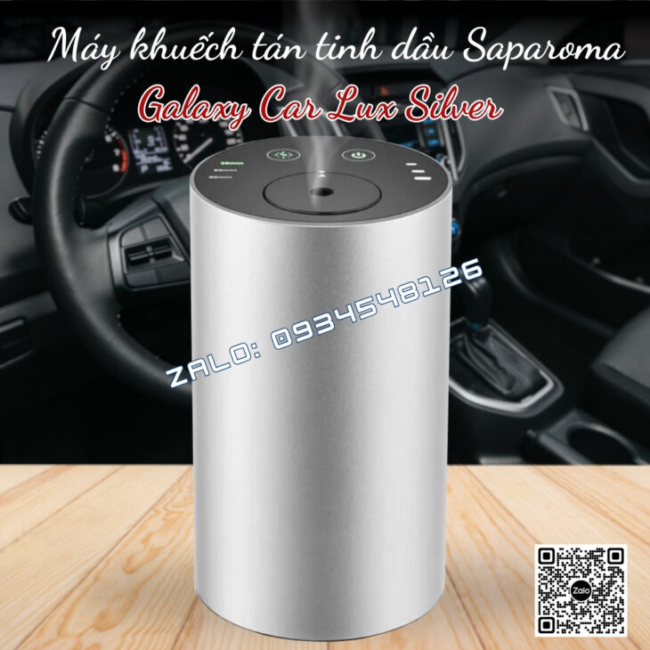 MÁY TẠO HƯƠNG THƠM SAPAROMA GALAXY CAR, PIN TÍCH ĐIỆN, KHUẾCH TÁN TINH DẦU TRỰC TIẾP, KHỬ MÙI Ô TÔ