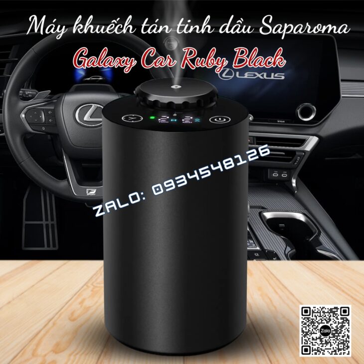 MÁY TẠO HƯƠNG THƠM SAPAROMA GALAXY CAR, PIN TÍCH ĐIỆN, KHUẾCH TÁN TINH DẦU TRỰC TIẾP, KHỬ MÙI Ô TÔ