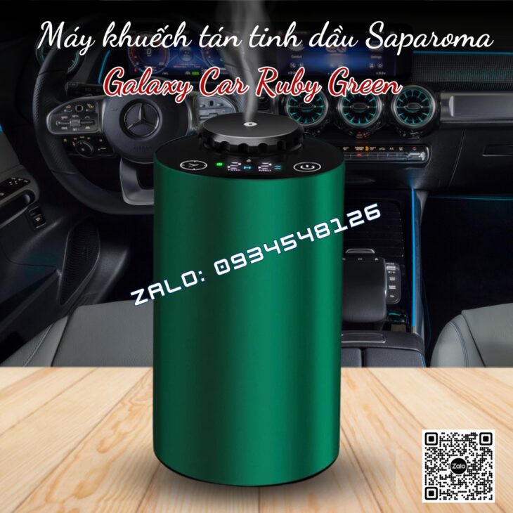 MÁY TẠO HƯƠNG THƠM SAPAROMA GALAXY CAR, PIN TÍCH ĐIỆN, KHUẾCH TÁN TINH DẦU TRỰC TIẾP, KHỬ MÙI Ô TÔ