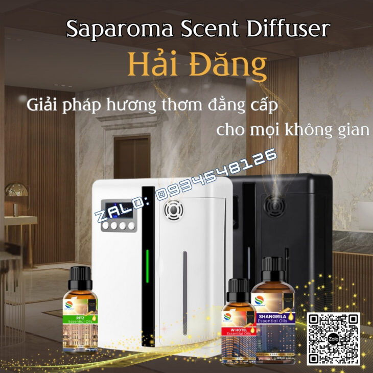 MÁY KHUẾCH TÁN TINH DẦU SAPAROMA – HẢI ĐĂNG 160ml, HỖ TRỢ KHỬ MÙI, THƠM PHÒNG, NHÀ HÀNG, KHÁCH SẠN